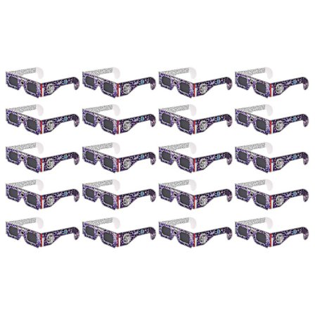 20 stk. solformørkelsesbriller filtrerer skadeligt lys øjenbeskyttelse papirrammebriller til solformørkelsesvisning Iso 12312-2 certificeret til 