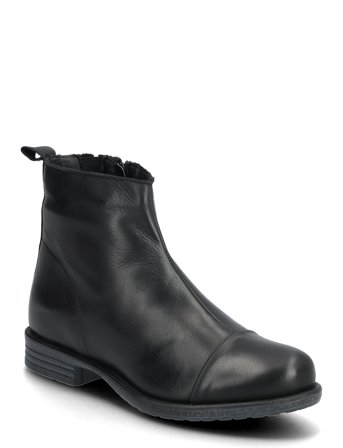 Biadanelle Ankle Boot Smooth Leather Black Bianco