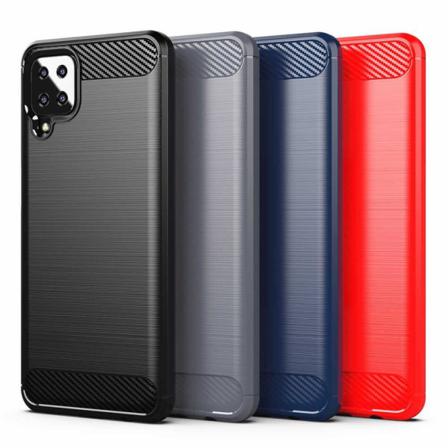 Stöttåligt Armor Carbon Tpu-skal Samsung A12 - Fler Färger Grå