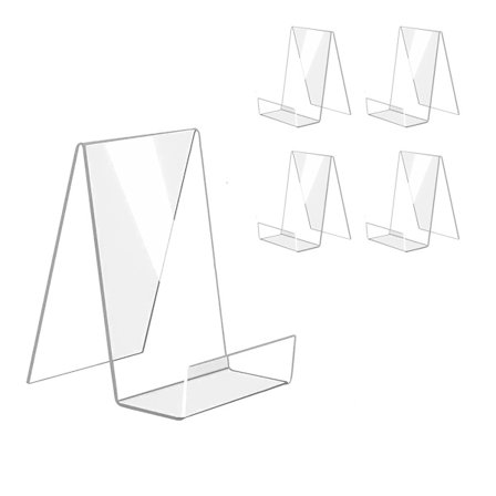 5 stycken akryltransparent arrangör, bokhylla/visningshylla,