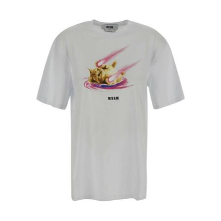 Msgm, T-Shirts Wit, Dames, Maat:M
