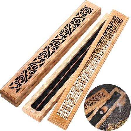 2 st Rökelsehållare Box, Trä Rökelsebrännare Box, Vintage Rökelsehållare Box, Utsökt Trä Rökelsestickor Box, för Meditation, Yoga, Aroma
