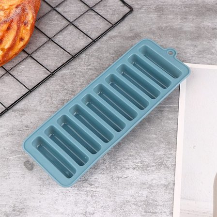 1 st långremsa silikon form bricka Ice Cube Mould Grå