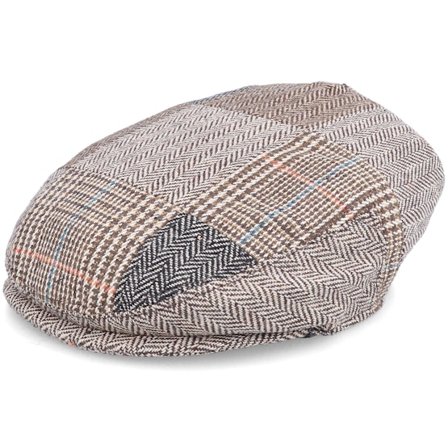 Kinder Jaxon & James - Braun flatcap Cap - Kinder Patch Multi Flat Cap @ Hatstore
