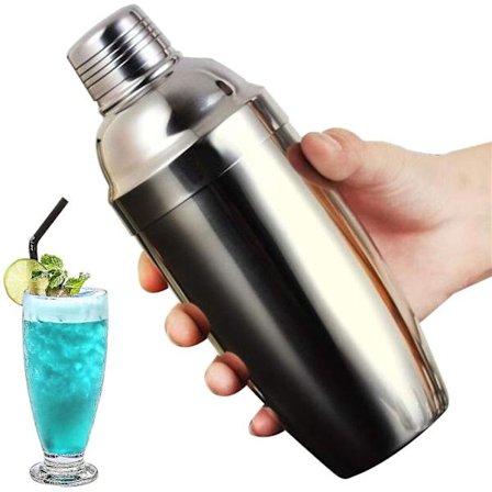 550 ml Cocktailshaker med inbyggd sil, professionell rostfri barverktyg