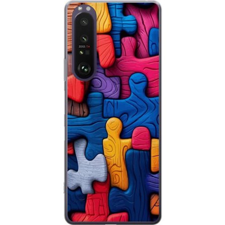 Yhteensopiva Puhelinkuori Sony Sony Xperia 1 III Leikkisä kuvitus Stitchin kanssa vaaleanpunaisissa omenoissa pehmeässä pastellidesignissa, jossa y