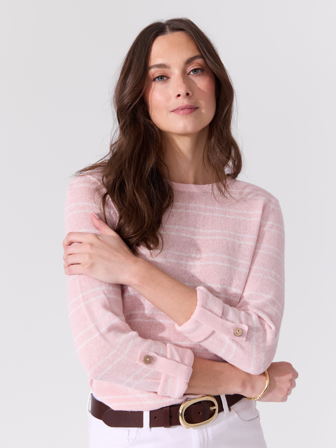 MATCH - Fia genser - Va Vite - Str. XXXL - Dame - Gensere & Cardigans - Rosa - 37,5% lin, 37,5% rami og 25% bomull