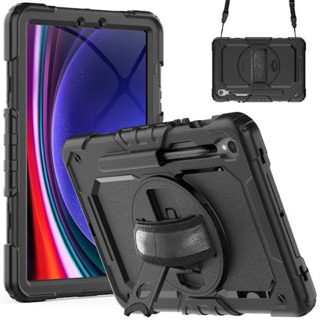Samsung Galaxy Tab S9 Case with Screen Protector - Black