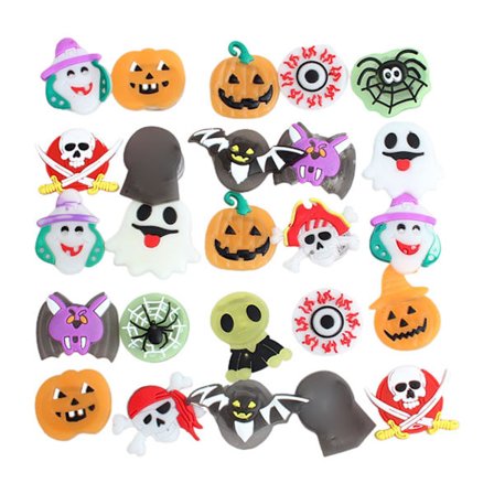 25st Light Up Pin Glow In Dark Flash Brosch Leksak LED Halloween Shine Leksaker Fest Barnpresent Halloween Dekoration