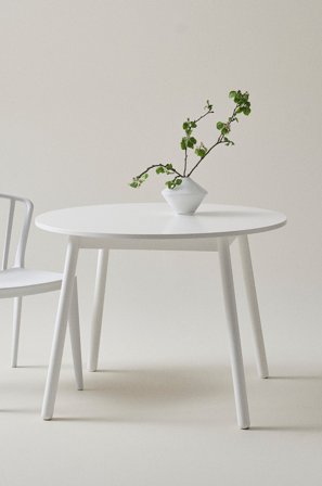Jotex - Spisebord ø 100 Cm Matt hvit hvit - KINNA - Kjøp Spisebord hos Jotex