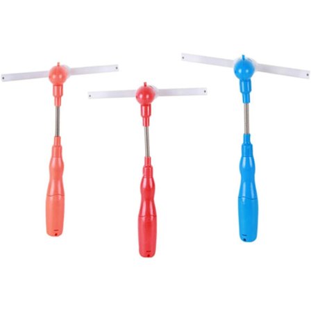 3-pack LED vindkvarnssnurrare Ljus upp vindkvarn Blinkande vindsnurrare Ljus upp utomhusleksaker Snurrande musikpinne Barnleksaker (slumpmässig färg)