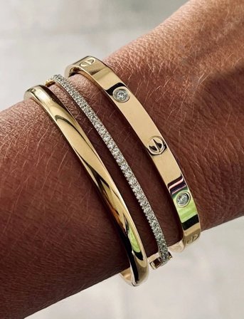 Bud to rose Crown Bracelet Gold - Gold - ONE SIZE