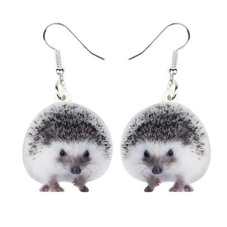 Örhängen Igelkott Hedgehog Djur Animal multifärg
