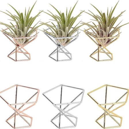 Luftplante Geometri Guld Luftplante Geometri Geometrisk Metal Dekoration