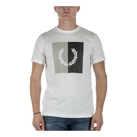 Fred Perry, T-Shirts Wit, Heren, Maat:XL