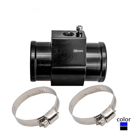 Aluminium Svart Vatten Termometer Adapter Rör Radiator Sensor Adapter Klämma - SW36 - Svart (2-pack)