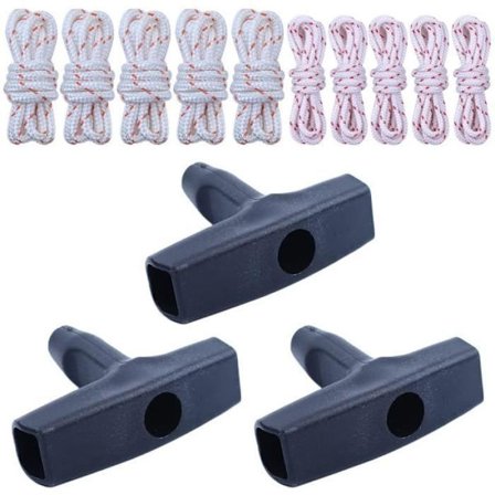 10 st Recoil Startrep 1 Meter Draglina med 3 st Startgrepp Kompatibel med Gräsklippare Motorsåg