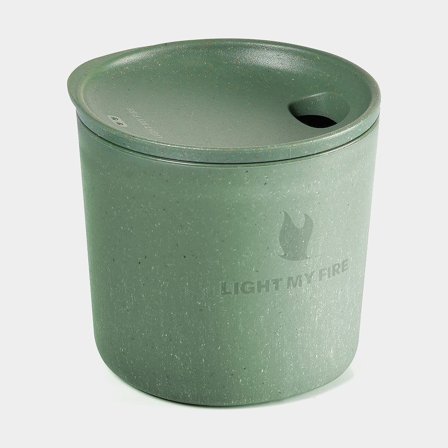 Plastic beker met deksel Light My Fire MyCup ́n Lid Short SandyGreen, 25 cl / 250 ml