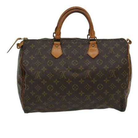 Louis Vuitton Vintage, Pre-owned Speedy 35 Monogram Handbag Bruin, unisex, Maat:ONE Size