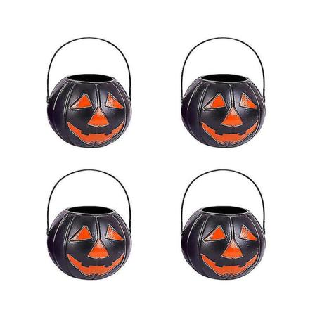 Halloween Jack-o-lantern Ingen Lätt Bärbar Svart 4 Stycken