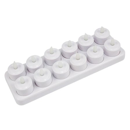 Oppladbare LED-lys, flammefri flimrende telys