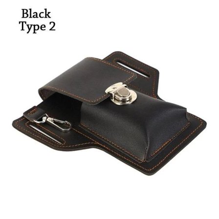 Midjeväska i läder Telefonficka SVART TYP 2 - i lager