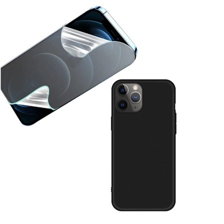 Mattbehandlat Tunt Skal & Hydrogel Skärmskydd iPhone 14 Pro Max