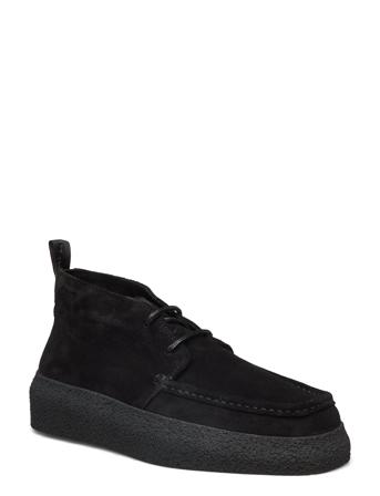 Bravoz Mid Boot Semskede Boots Snøresko Svart GANT*Betinget Tilbud