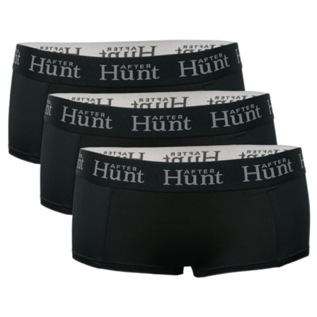 After Hunt Womens Boxer Underwear Short 3-pack Black