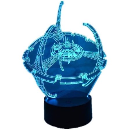 Veeki Star Trek Deep Space Nine 3d Akryl Led Home Decor USB Fjernbetjening Touch Switch 16 Farve Skiftende Soveværelse Natlys Kreativ Model Julegave -