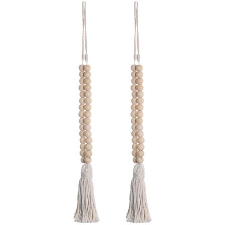 2 st Träpärlor Dekorativa Gardinband Gardinband Hållare Gardin Dekoration Hållare för Vardagsrum Sovrum Dekoration