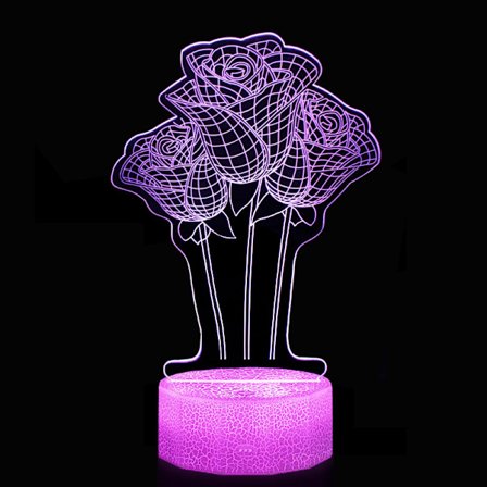 3d led nattljus alla hjärtans dag gåva