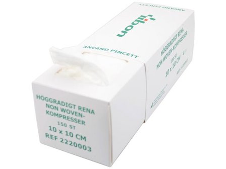 YIBON Kompress NW i A8/FP 10x10cm 150/fp - Lyreco - Sjukvård och omsorg - Förband och fixering - Kompresser