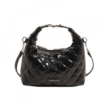 Pendlerhåndtaske broderi diamantgitter enkelt skulder crossbody taske tekstur stor kapacitet taske kvinde