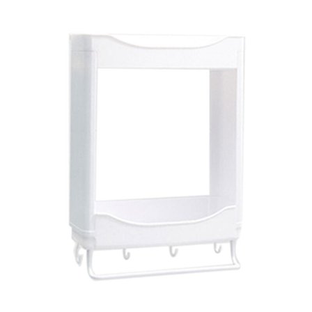 Plast Kök Hylla för Kryddor Häng Vägg Dekor Hylla Kryddburk Hållare Vit