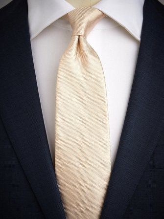 John Henric Men's Beige Strukturkrawatte Size 7,5