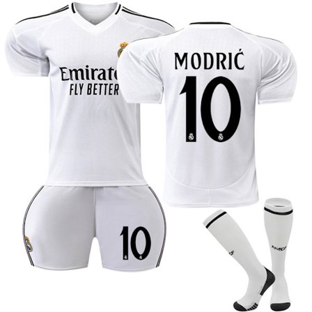 Real Madrid Hjemmefotballdrakt Barn 2024-2025 Nr 10 Modric_qc