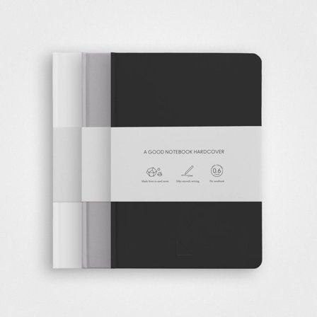3-pack anteckningsbok i stenpapper—A5 inbunden, gråskala