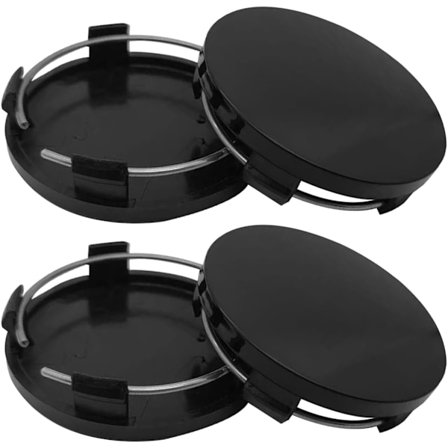 4 stk. Bil Dekk Felg Senter Navkapsel Deksel, ABS Bilhjul Senter Felger Nav Kapsler, Biltuning Tilbehør for Kjøretøy 68mm (Svart)