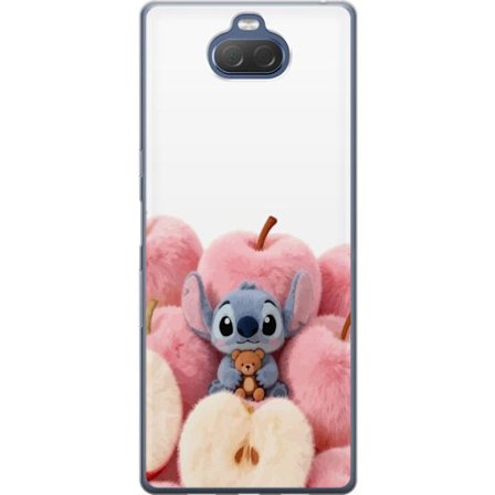 Yhteensopiva Puhelinkuori Sony Sony Xperia 10 Plus Värikäs kollaasi futuristisilla tyttöryhmän hahmoilla, sydämillä ja glitterillä nykyaikaises