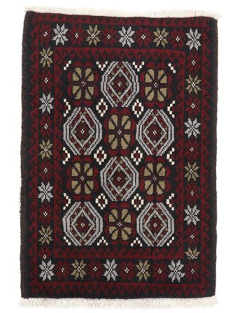 Medallón Pequeño Belouch Alfombra 63X89 Lana