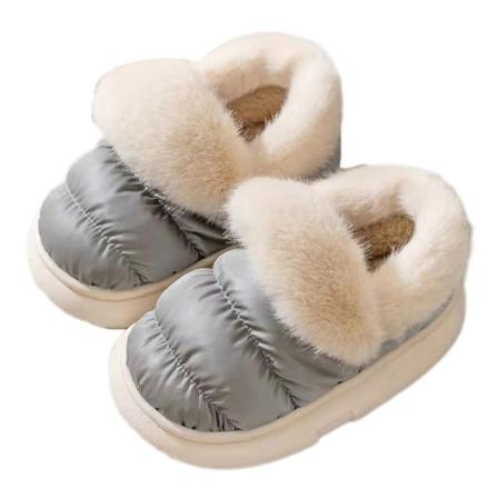 Pojkar Bekväma Tjock Fleece Fluffy Slipper Flat House Skor