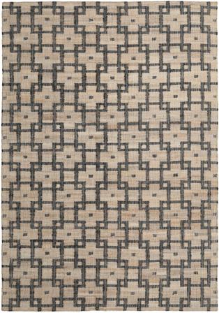 Tudor 200X300 Beige/Black Geometric Jute Rug