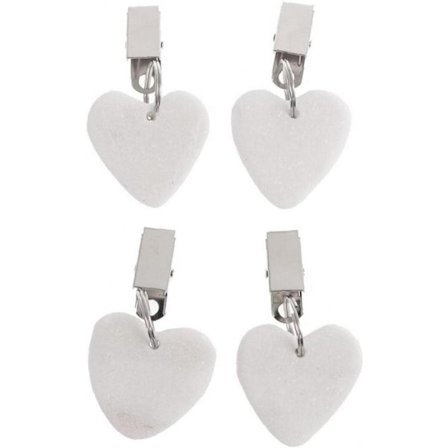 4 st Marmor Bordsduk Hjärtformade Sten Bordsduk Vikter med