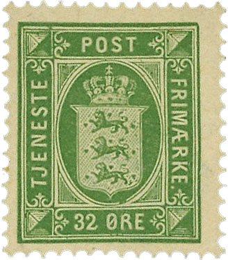 Danmark 1875 - Tjenestemærke AFA 7a - Ubrugt
