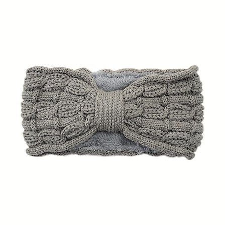 Varmt pandebånd med sløjfe, foret med fleece, velegnet til sport og ansigtsvask.