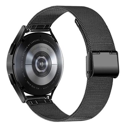 20 mm milanesiskt klockarmband i rostfritt stål för Samsung Galaxy Watch 4 - Svart