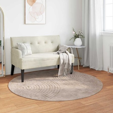 Områdesmattor Rund Beige Ø 120 CM