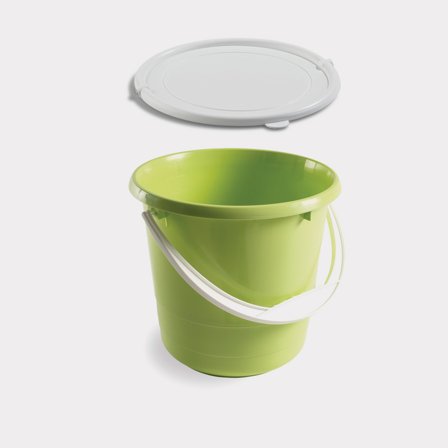 Hink med lock Nordiska Plast, grön, 5 liter