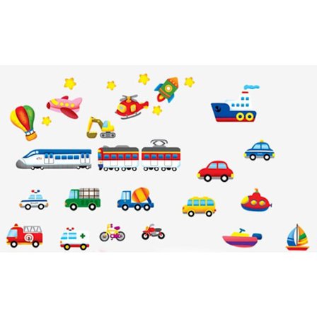 Väggdekor Wall stickers Wallie Söta Fordon